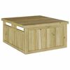 vidaXL Garage pour tondeuse &agrave; gazon Marron 73.5 x 81.5 x 38.5 cm