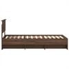 vidaXL Cadre de lit Ch&ecirc;ne brun 80 x 200 cm Bois d'ing&eacute;nierie
