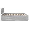 vidaXL Cadre de lit Gris Sonoma 200 x 200 cm Bois d'ing&eacute;nierie