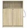 vidaXL Buffet avec LED ch&ecirc;ne sonoma 77x34x100 cm bois d'ing&eacute;nierie