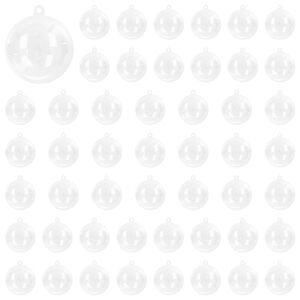 vidaXL Ensemble de boules de No&euml;l 50 pc Transparent Diam. 5 cm