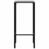 vidaXL Table de bar noir 50x50x110 cm acier enduit de poudre