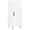 vidaXL Buffet haut Blanc 34,5x34x180 cm Bois d'ing&eacute;nierie