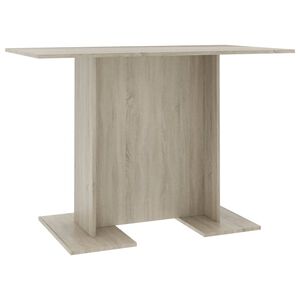vidaXL Table de salle &agrave; manger Ch&ecirc;ne sonoma 110 x 60 x 75 cm Agglom&eacute;r&eacute;