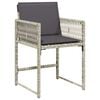 vidaXL Ensemble &agrave; manger de jardin et coussins 9 pcs gris clair rotin