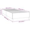 vidaXL Cadre de lit sans matelas noir 100x200 cm tissu
