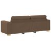 vidaXL Canap&eacute; 2 pcs Marron Tissu en lin m&eacute;lang&eacute;