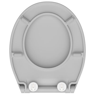 SCHÜTTE Siège de toilette avec fermeture en douceur SLIM GREY gris