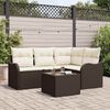vidaXL Ensemble de canap&eacute; de jardin avec stockage 5 pcs Gris polyrotin