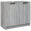 vidaXL Ensemble d'armoires de salle de bain 3 pcs sonoma gris