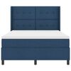 vidaXL Lit &agrave; ressorts avec matelas Bleu 140 x 190 cm tissu