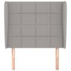 vidaXL T&ecirc;te de lit avec oreilles Gris clair 83x23x118/128 cm Tissu