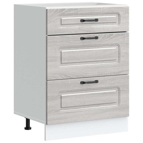 vidaXL Armoire de cuisine Kalmar sonoma gris bois d'ingénierie