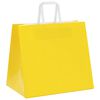 vidaXL Sacs en papier 250 pcs avec poign&eacute;es jaune 32x22x28 cm