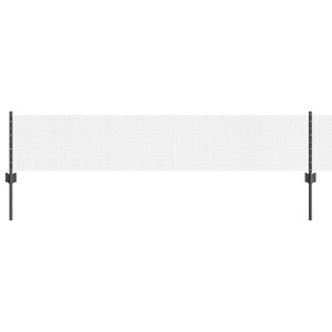 vidaXL Cl&ocirc;ture en fil soud&eacute; avec poteaux 10 x 0,4 m Gris Maille