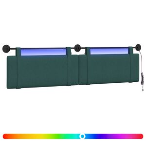 vidaXL T&ecirc;te de lit suspendue Vert fonc&eacute; Tissu