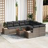 vidaXL Ensemble de canap&eacute; de jardin avec coussin 9 pcs Gris Poly rotin
