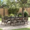 vidaXL Ensemble de salle &agrave; manger pour jardin 9 pcs Marron polyrotin