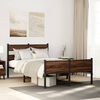 vidaXL Cadre de lit sans matelas ch&ecirc;ne marron 120x190 cm