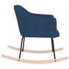vidaXL Chaise &agrave; bascule Bleu Tissu