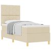 vidaXL Lit &agrave; ressorts avec t&ecirc;te de lit Cr&egrave;me 80 x 200 cm tissu
