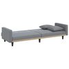 vidaXL Canap&eacute;-lit avec coussins gris clair tissu
