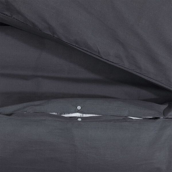 vidaXL Ensemble de housse de couette Noir 260x220 cm Coton