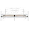 vidaXL Cadre de lit et t&ecirc;te de lit sans matelas blanc 160x200 cm m&eacute;tal