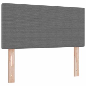 vidaXL T&ecirc;te de lit LED Gris clair 80 cm Tissu en velours c&ocirc;tel&eacute;