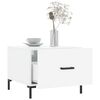 vidaXL Table basse blanc brillant 50x50x40 cm bois d'ing&eacute;nierie
