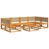 vidaXL Ensemble de canap&eacute;s de jardin 7 pi&egrave;ces avec coussins, bois d'acacia et corde,