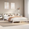 vidaXL Cadre de lit sans matelas blanc 140x200 cm bois de pin massif