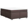 vidaXL Sommier &agrave; lattes de lit avec matelas Marron fonc&eacute; 140x190 cm