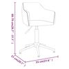 vidaXL Chaises pivotantes &agrave; manger lot de 4 jaune tissu
