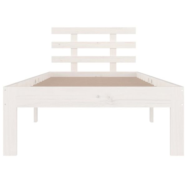 vidaXL Cadre de lit sans matelas blanc bois massif 100x200 cm