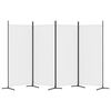 vidaXL Cloison de s&eacute;paration 4 panneaux Blanc 346x180 cm Tissu