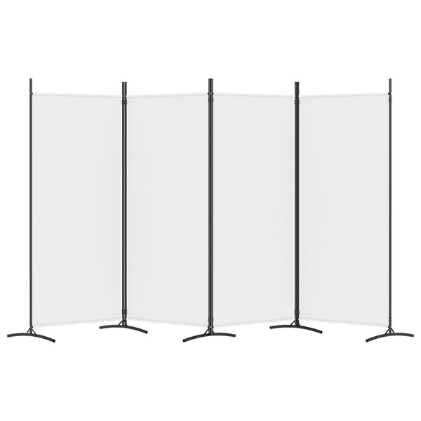 vidaXL Cloison de s&eacute;paration 4 panneaux Blanc 346x180 cm Tissu