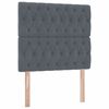 vidaXL Lit avec rangement et matelas Gris fonc&eacute; 100 x 200 cm Velours