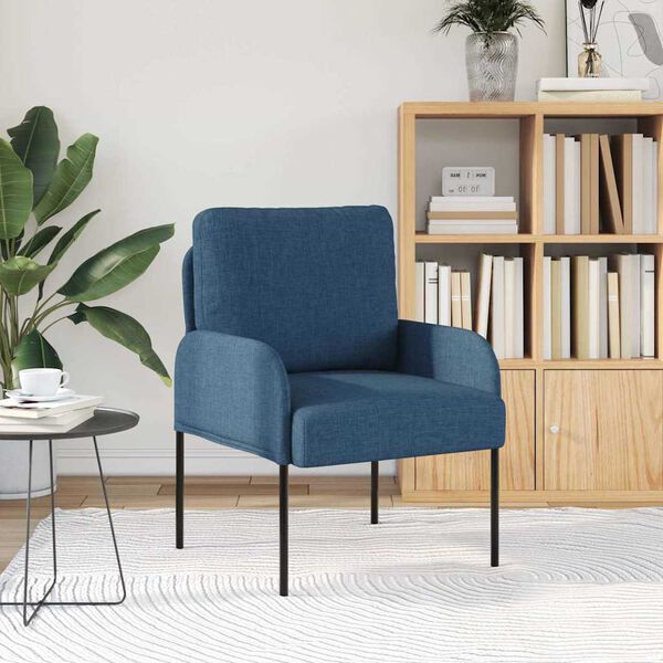 vidaXL Canap&eacute;s avec coussin 55cm Bleu Contreplaqu&eacute;