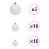 vidaXL Sapin de No&euml;l avec 300 LED avec support Dor&eacute; 180 cm PET