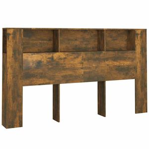 vidaXL Armoire de t&ecirc;te de lit Ch&ecirc;ne fum&eacute; 180x18,5x104,5 cm
