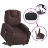 vidaXL Fauteuil inclinable de massage &eacute;lectrique Marron fonc&eacute; Tissu