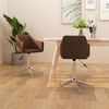 vidaXL Chaises pivotantes &agrave; manger lot de 2 marron tissu