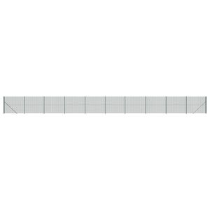 vidaXL Cl&ocirc;ture en treillis m&eacute;tallique avec bride vert 1,6x25 m