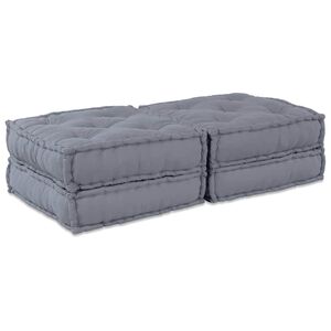 vidaXL Unit&eacute; de canap&eacute; modulaire 2 pc Tissu Gris 140 x 70 x 36 cm