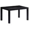 vidaXL Table &agrave; d&icirc;ner Noir 140x80x76 cm Bois de manguier massif