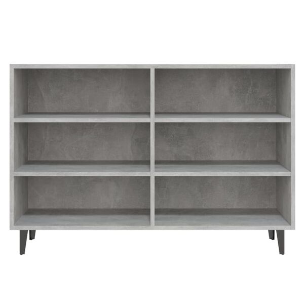vidaXL Buffet gris b&eacute;ton 103,5x35x70 cm bois d'ing&eacute;nierie