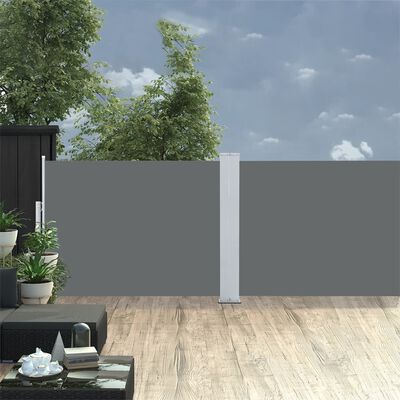 vidaXL Auvent latéral rétractable Anthracite 120 x 1000 cm