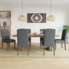 vidaXL Chaises &agrave; manger lot de 6 gris tissu &agrave; l'aspect de lin