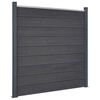 vidaXL Ensemble de panneaux de cl&ocirc;ture gris 526x186 cm WPC